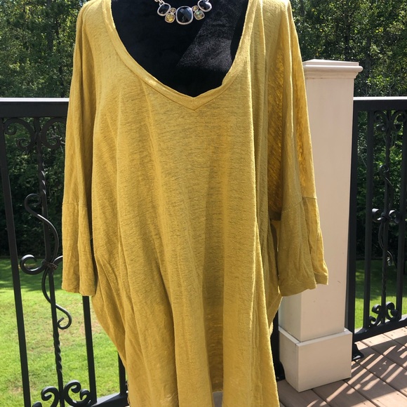 Eileen Fisher Tops - Eileen Fisher Women’s Mustard V-Neck Top
